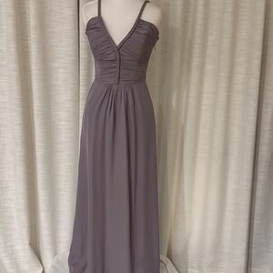 Armani Collezioni Women's Grey Braided Ruched Gown Made in Italy Size 2